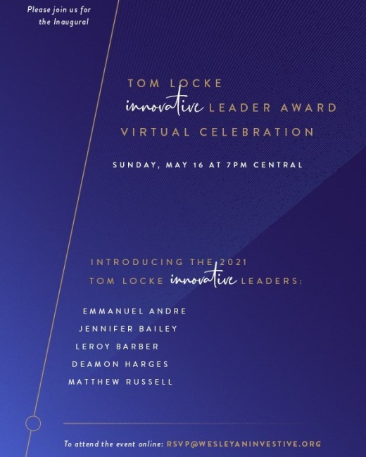 Wesleyan Investive Announces Inaugural Tom Locke Innovative Leader Award